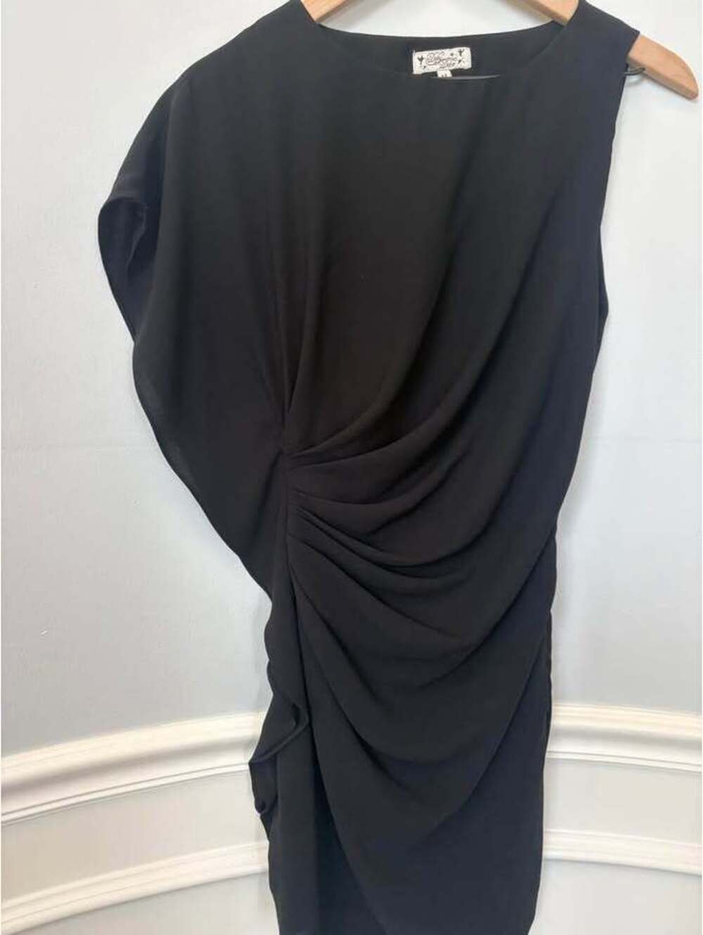 Deby Debo Black Draped Dress Size M